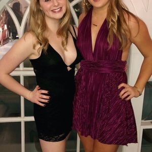 Xenia Boutique Maroon Wrap Dress - worm once